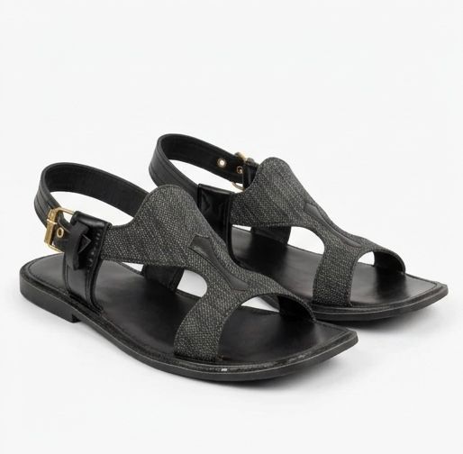 Panjedar Chappal – Carbon Black Edition Premium Textured