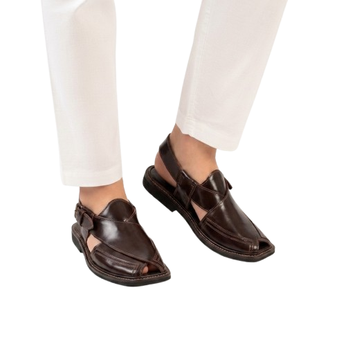 Brown Peshawari Chappal – Tradition Crafted for Modern Style