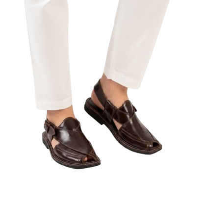 Brown Peshawari Chappal – Tradition Crafted for Modern Style
