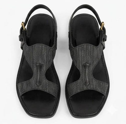 Panjedar Chappal – Carbon Black Edition Premium Textured