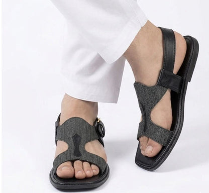 Panjedar Chappal – Carbon Black Edition Premium Textured