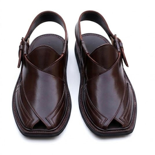 Brown Peshawari Chappal – Tradition Crafted for Modern Style