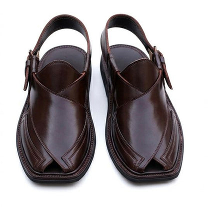 Brown Peshawari Chappal – Tradition Crafted for Modern Style