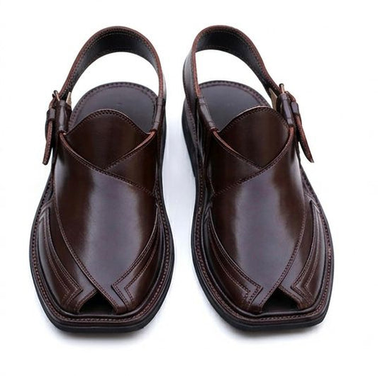 Brown Peshawari Chappal – Tradition Crafted for Modern Style